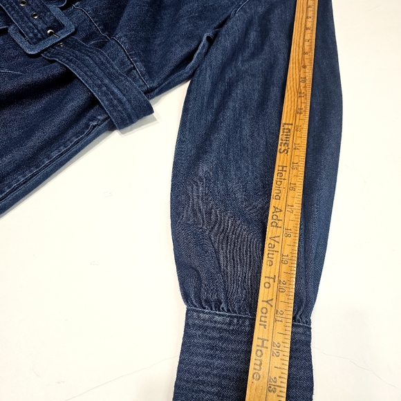 Classic Long Sleeve Denim Dress - Picture 3 of 12